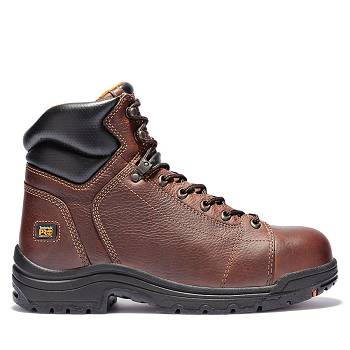 Timberland PRO TiTAN 6" Lace Alloy Toe - Bordove Pracovne Cizmy Panske, T0355SK